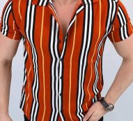 Ericdress Stripe Casual Button Single-Breasted Men’s Shirt