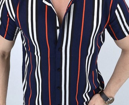 Ericdress Stripe Casual Button Single-Breasted Men’s Shirt