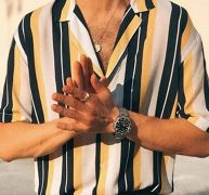 Ericdress Stripe Casual Lapel Single-Breasted Men’s Shirt