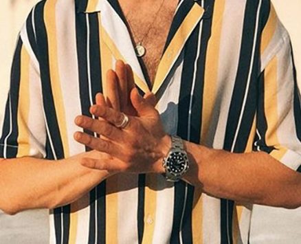 Ericdress Stripe Casual Lapel Single-Breasted Men’s Shirt