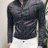 Ericdress Stripe Lapel Korean Slim Single-Breasted Men’s Shirt