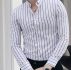 Ericdress Stripe Lapel Korean Slim Single-Breasted Men’s Shirt
