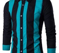 Ericdress Stripe Lapel Slim Single-Breasted Men’s Shirt