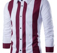 Ericdress Stripe Lapel Slim Single-Breasted Men’s Shirt