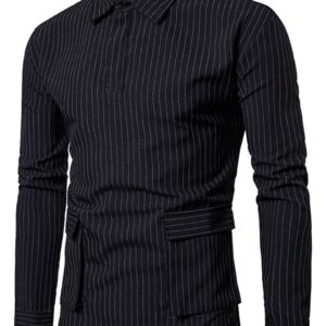 Ericdress Stripe Pocket Men's Shirt