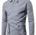 Ericdress Stripe Pocket Men’s Shirt