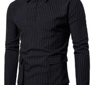 Ericdress Stripe Pocket Men’s Shirt