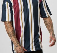 Ericdress Stripe Print Sports Loose Mens T-shirt