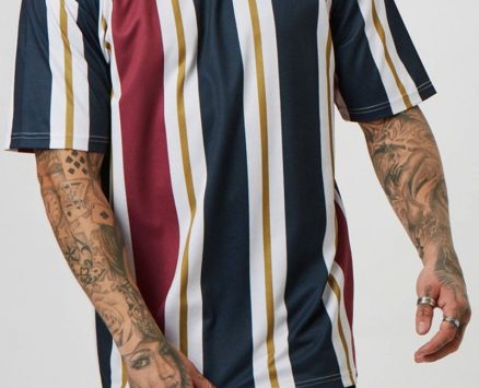 Ericdress Stripe Print Sports Loose Mens T-shirt