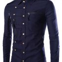 Ericdress Unique Zip Design Men’s Shirt