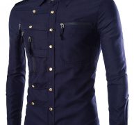 Ericdress Unique Zip Design Men’s Shirt