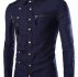 Ericdress Unique Zip Design Men’s Shirt