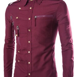 Ericdress Unique Zip Design Men's Shirt