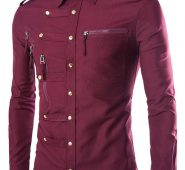 Ericdress Unique Zip Design Men’s Shirt