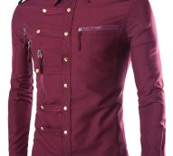 Ericdress Unique Zip Design Men’s Shirt