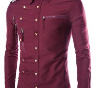 Ericdress Unique Zip Design Men’s Shirt