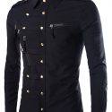 Ericdress Unique Zip Design Men’s Shirt