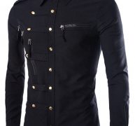 Ericdress Unique Zip Design Men’s Shirt