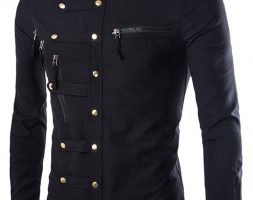 Ericdress Unique Zip Design Men’s Shirt