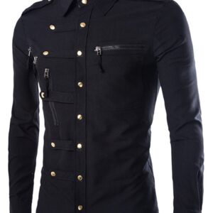 Ericdress Unique Zip Design Men's Shirt