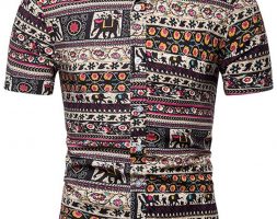 Ericdress Vintage Floral Print Single-Breasted Men’s Shirt