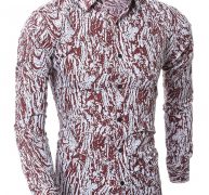 Ericdress Vogue Unique Print Slim Men’s Shirt