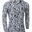 Ericdress Vogue Unique Print Slim Men’s Shirt