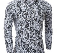 Ericdress Vogue Unique Print Slim Men’s Shirt