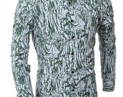 Ericdress Vogue Unique Print Slim Men’s Shirt
