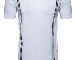 Ericdress Zipper Round Neck Plain Slim Mens T-shirt