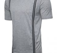 Ericdress Zipper Round Neck Plain Slim Mens T-shirt