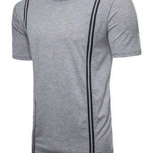 Ericdress Zipper Round Neck Plain Slim Mens T-shirt