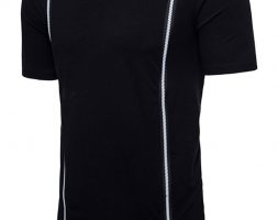 Ericdress Zipper Round Neck Plain Slim Mens T-shirt