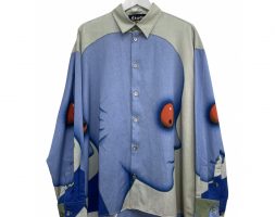 Études Studio blue Silk Shirts