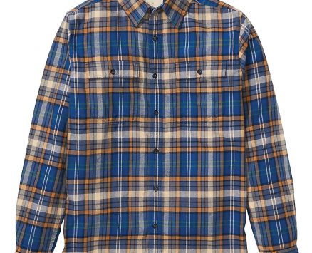 ExOfficio Men’s BugsAway Redding Midweight Flannel LS Shirt – XL – Navy