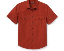 Filson Men’s Field SS Shirt – Large – Red Grouse