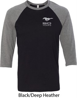 Ford 50 Years Pocket Print Mens Raglan Shirt