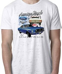 Ford American Muscle 1967 Mustang Mens Burnout Shirt