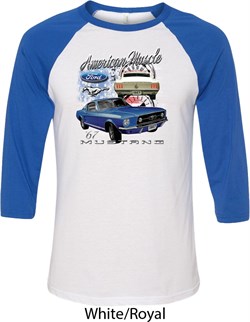 Ford American Muscle 1967 Mustang Mens Raglan Shirt