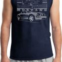 Ford Mustang with Grill Mens Muscle Shirt