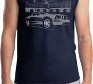 Ford Mustang with Grill Mens Muscle Shirt