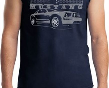 Ford Mustang with Grill Mens Muscle Shirt
