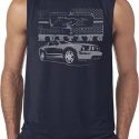 Ford Mustang with Grill Mens Sleeveless Shirt