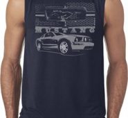 Ford Mustang with Grill Mens Sleeveless Shirt