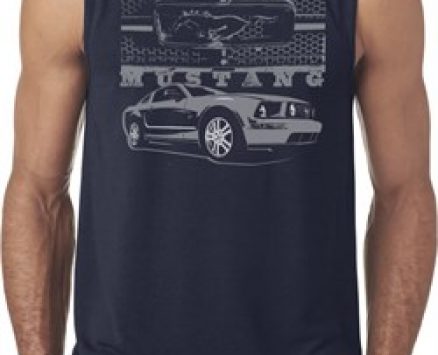 Ford Mustang with Grill Mens Sleeveless Shirt
