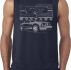 Ford Mustang with Grill Mens Sleeveless Shirt