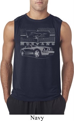 Ford Mustang with Grill Mens Sleeveless Shirt