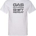 Gas Clutch Shift Repeat Grey Print Mens Tall Shirt