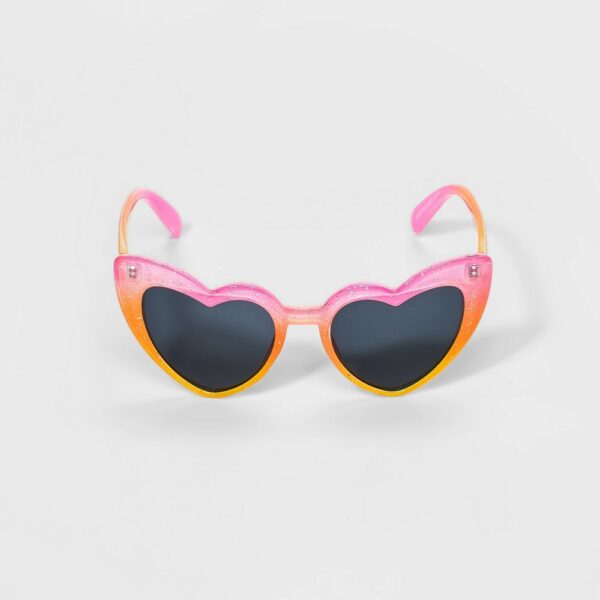 Girls' Heart Shape Sunglasses - Cat & Jack Pink