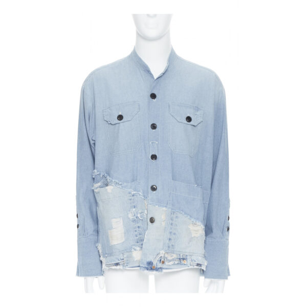 Greg Lauren blue Cotton Shirts